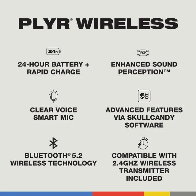 Alt view image 4 of 7 - PLYR Multi-Platform Wireless Gaming Headset - Digi-Black | Bluetooth Headphones, Removable Mic, 24 Hours Play, PC, Xbox, PlayStation, 2.4GHz Low Latency Wireless Transmitter Included