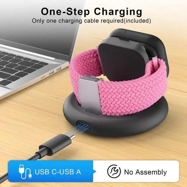 Alt view image 6 of 7 - Foldable Magnetic Charging Dock Compatible for Sync UP Kids Watch 2 Charger | Portable & Safe Charger with 3.3 FT C Cable for TMobile Sync UP Kids Watch 2, Replacement Charging Stand(Not for SyncUP 1)