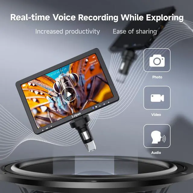 Alt view image 6 of 7 - DM12 Digital Soldering Microscope 2000X, 10.1" Coin Microscope, HDMI