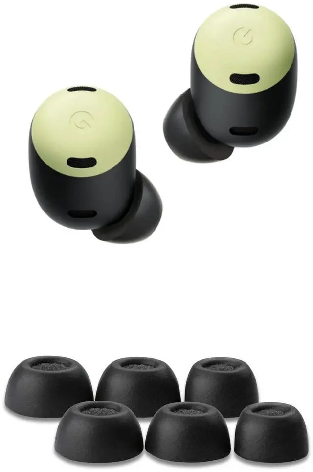 Main image of Memory Foam Replacement Ear Tips Designed, Black, Medium | 3 Pairs, for Google Pixel Buds Pro (1st Gen), Ultimate Comfort, Secure Fit, Superior Noise Isolation