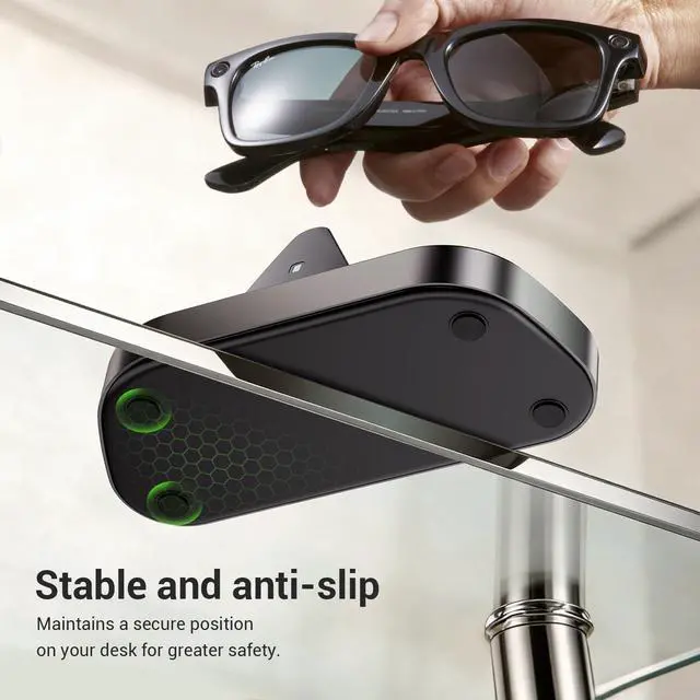Alt view image 4 of 7 - Charging Station for Meta Ray-Ban Glasses (Gen 1 2), Compatible with Wayfarer, Skyler, Headliner & Oakley Meta HSTN with LED Indicator, Slate