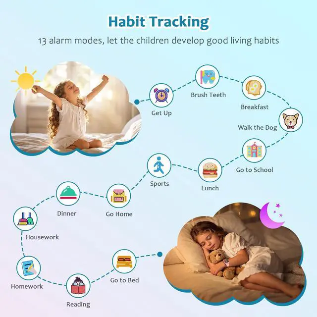 Alt view image 7 of 7 - Kids Smart Watch with 32 Puzzle Games, HD Camera & Video Recording, 1.75" Touch Screen, Flashlight,Music Player, Pedometer, Alarm Clock,Stopwatch,Kids Watch for Boys Ages 4-12
