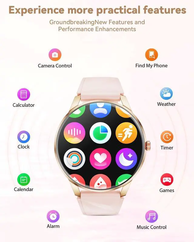Alt view image 7 of 7 - Smart Watches for Women (Android/iPhone), 1.32'' AMOLED Smart Watch with Make/Answer Call, Heart Rate, SpO2, Sleep Monitor, 110+ Sport Modes Fitness Tracker Watch, 2Bands