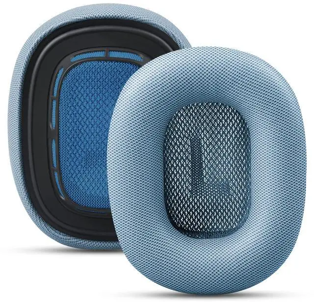 Main image of Premium Replacement Ear Cushions for Apple AirPods Max Headphone, Protein Leather Memory Foam Earpads (Leather-Blue)