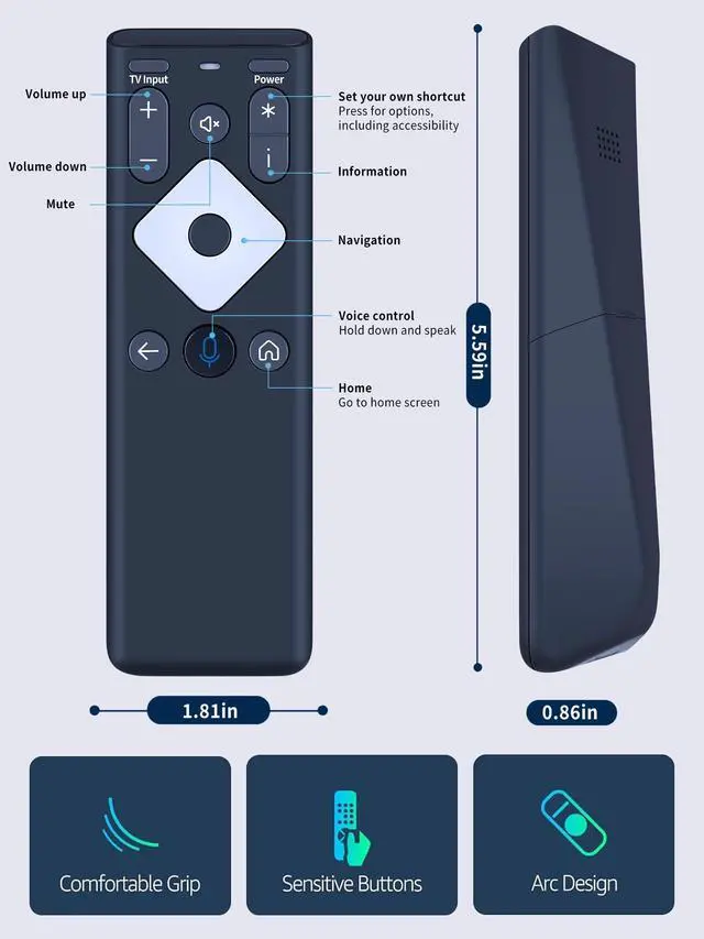 Alt view image 7 of 7 - XR16 Replacement Voice Remote Control for Xfinity Comcast TV Box Compatible with Flex Streaming Device Only
