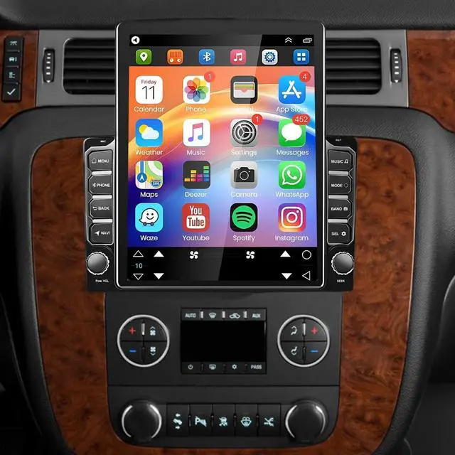 Main image of 2+64G Car Radio for Chevy Tahoe Suburban Silverado GMC Sierra 2007-2013 | Car Stereo with Wireless Carplay Android Auto Bluetooth Touch Screen with WiFi FM GPS SWC Backup Camera