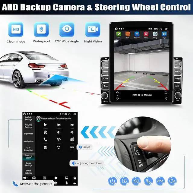 Alt view image 5 of 7 - 2+64G Car Radio for Chevy Tahoe Suburban Silverado GMC Sierra 2007-2013 | Car Stereo with Wireless Carplay Android Auto Bluetooth Touch Screen with WiFi FM GPS SWC Backup Camera