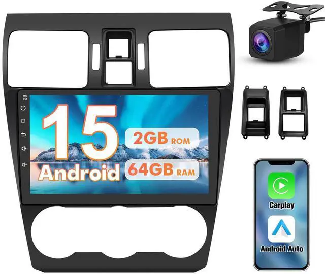 Main image of Car Radio Stereo Upgrade for Subaru Forester WRX Impreza 2013-2015 | Android System, 9 Inch Touch Screen, Backup Camera, Wireless CarPlay & Android Auto, Mirroring, Wi-Fi, Bluetooth, SWC, FM/AM