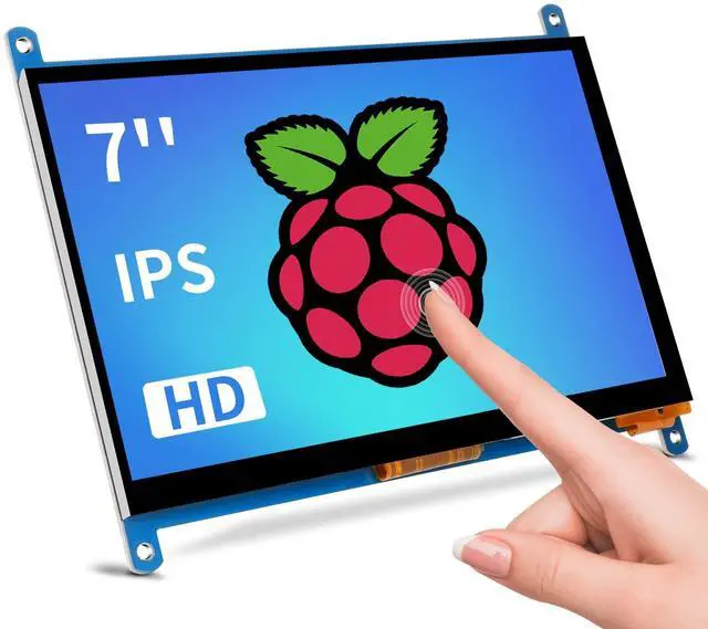 Main image of Raspberry Pi Screen 7inch Monitor IPS 1024x600 HDMI Capacative 7'' Touch Screen Monitors Compatible with 3B+/3/2 B/B+/ Banana Pi Windows10/8.1/8/7 Driver Free 5-Point Raspberry pi Display