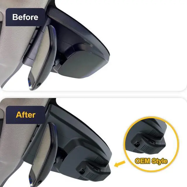 Alt view image 2 of 6 - 4K Dash Cam Suitable for Toyota Corolla Cross 2023-2026 & Hybrid (NOT Corolla), OEM Factory Look, UHD 2160P Video, Built-in WiFi & APP, Loop Recording, G-Sensor, Plug & Play, 64GB Card