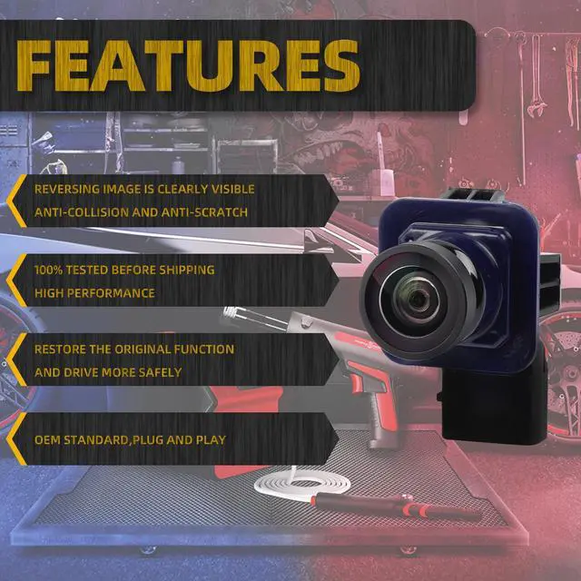 Alt view image 4 of 7 - Rear View Park Assist Backup Camera Replacement Compatible with Ford Edge 2011-2015 Lincoln MKX 2011-2013 Replaces# BT4Z-19G490-B
