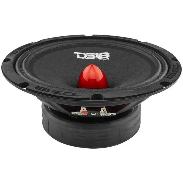 Alt view image 5 of 6 - 2X PRO-GM8.4B Loudspeaker - 8", Midrange, Red Aluminum Bullet, 580W Max, 4 Ohms,1.5" Kapton VC Premium Quality Audio Door Speakers for Car or Truck Stereo Sound System (2 Speakers)
