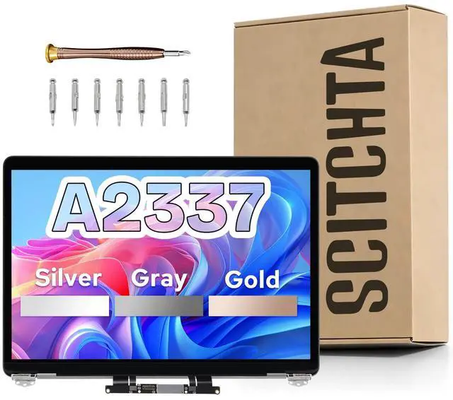 Main image of A2337 LCD Screen Replacement A2337 LCD for MacBook Air M1 2020 Space Gray | EMC 3598, Part Number 661-16807 661-16806 661-16808, MGN63 MGN93 MGND3 MGN73 MGNA3 MGNE3, 13.3" Display Assembly, Fix Kit