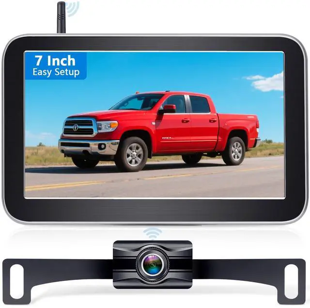 Main image of Wireless Backup Camera for Truck, Rear View Camera for Pickup, 7" Monitor | Clear Night Vision, 12-Mins Easy Install for Truck & RV Owners, for Towing Campers, Trailers and 5th Wheels