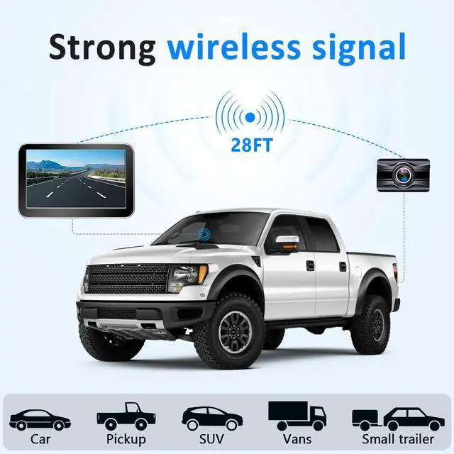 Alt view image 5 of 7 - Wireless Backup Camera for Truck, Rear View Camera for Pickup, 7" Monitor | Clear Night Vision, 12-Mins Easy Install for Truck & RV Owners, for Towing Campers, Trailers and 5th Wheels