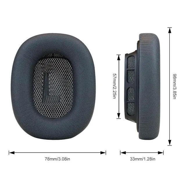 Alt view image 6 of 7 - Ear Cushions for Apple AirPods Max Headphones, Protein Leather Earpads Replacement Covers Cups Pads with Sofer Memory Foam and Magnet(Black)