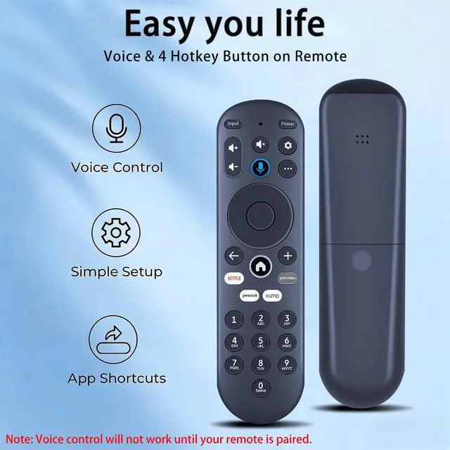 Alt view image 5 of 7 - Replacement Voice Remote Control for Element Xumo TV Stream Box | Compatible with Element 4K UHD HDR Xumo TV E500AC65C E500AC43C E500AC55C E500AC50C E500AE98C E300AE24C E550AE55C E550AE75C