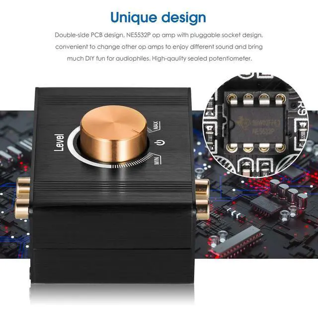 Alt view image 6 of 7 - L1 Mini Stereo Line Level Booster Amplifier Audio Preamp with 20dB Gain and Volume Control