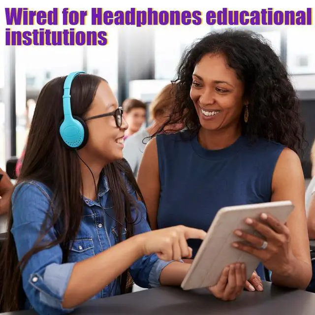 Alt view image 5 of 7 - 10 Pack Over Ear Wired Headphones Bulk for School Classroom Student, Adjustable Headband with 3.5mm Jack, Lightweight Design Earphones for Classroom Learning and Testing (Multicolor)