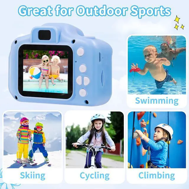 Alt view image 4 of 7 - Kids Waterproof Camera 12MP 1080P Digital Camera with 32GB Card & Case | Underwater Diving Camera for Boys Girls 3-12, Kids Video Camera Indoor Outdoor Action Cameras Best Christmas Birthday Gifts