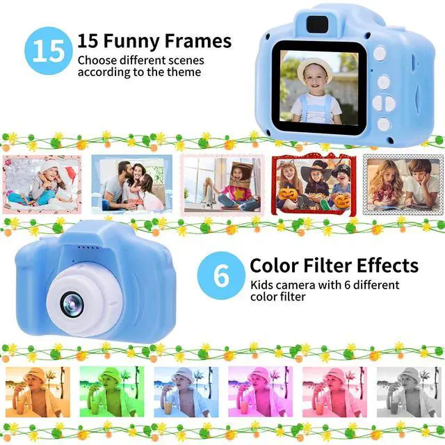 Alt view image 6 of 7 - Kids Waterproof Camera 12MP 1080P Digital Camera with 32GB Card & Case | Underwater Diving Camera for Boys Girls 3-12, Kids Video Camera Indoor Outdoor Action Cameras Best Christmas Birthday Gifts
