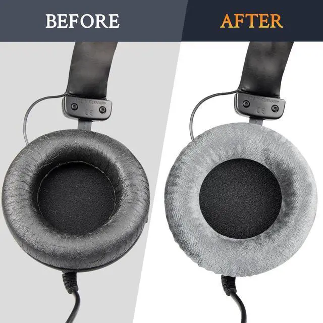 Alt view image 4 of 7 - Earpads for Beyerdynamic DT770/DT770 Pro - Silver | Also for DT511/DT801/DT831/DT901/HS300/MMX300/Custom One Pro Plus/Custom Studio Headphones