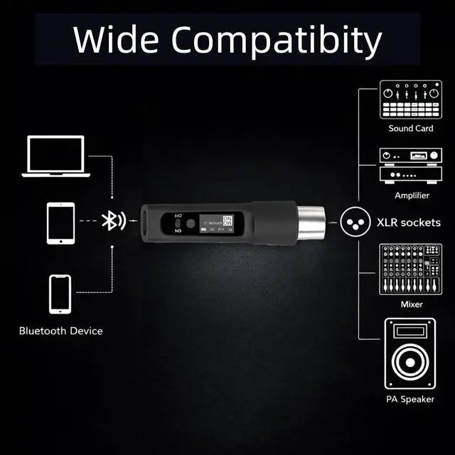 Alt view image 3 of 7 - Wireless XLR Bluetooth Receiver, High-Fidelity Audio