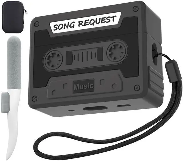 Main image of Compatible AirPods Pro 2 Case, Cassette Tape Recorder Design, Shockproof Protective Skin Case