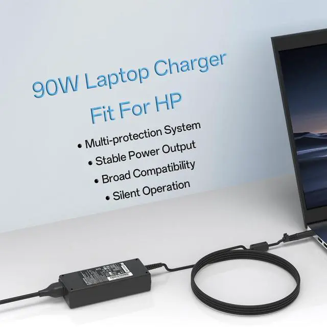 Alt view image 6 of 7 - 90W 4.74A AC Adapter Fit for HP L40098-001 All-in-One Desk 22 24 27 G1 ProDesk 400 600 G1 G2 G3 G4 G5 G6 Desktop Mini PC EliteDesk 800 G2 G3 G4 G6 G8 Power Supply