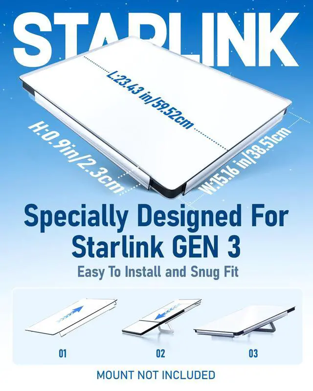 Alt view image 2 of 6 - Starlink Standard Gen 3 Protective Case Cover, Hard Shell Dish Protector | Waterproof, Shockproof & Signal-Safe | Durable PC Material | Shields from Rocks, Sand, Hail & Dust | RV, Roof & Outdoor Use