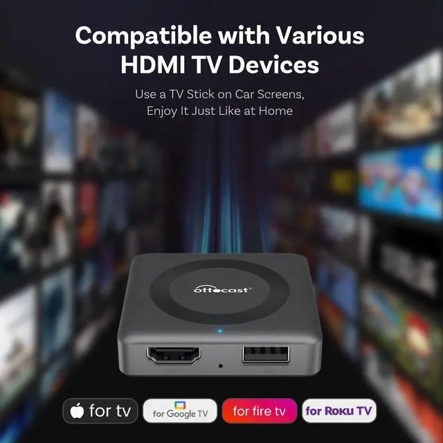 Alt view image 4 of 7 - HDMI Car Adapter with Wireless CarPlay for iPhone | Converts Factory Wired CarPlay to Wireless,Plug & Play,Fast Stable Connection,HDMI Output,Not for Android Auto