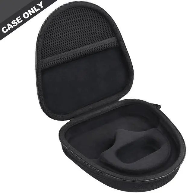 Alt view image 3 of 7 - Hard Case for Sony WH-CH720N/CH520/1000XM6/1000XM5, Black | Features a Mesh Pocket for Accessories. Hand Strap for Easy Carrying. Hard EVA Shell with Soft Velvet Lining. Case Only