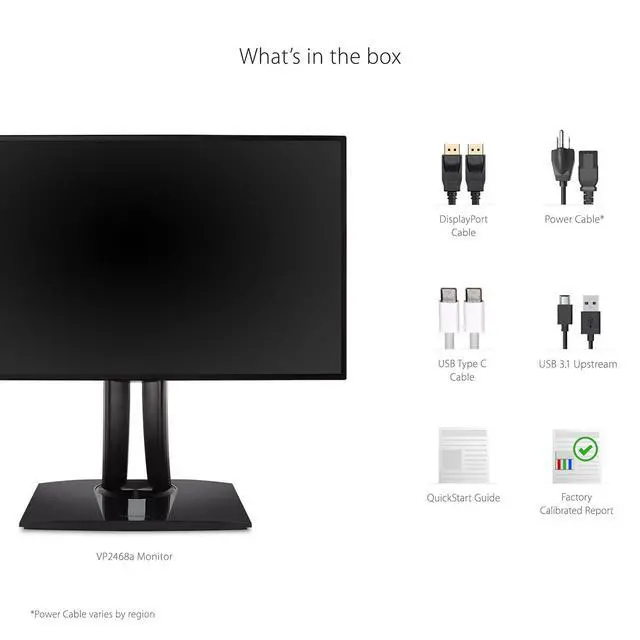 Alt view image 7 of 7 - VP2468A 24 Inch 1080p ColorPro Monitor, IPS Display with 100% sRGB and Pantone Validated for Professional Photo Editing, Advanced Ergonomics, 65W USB-C, RJ45, HDMI, and DisplayPort