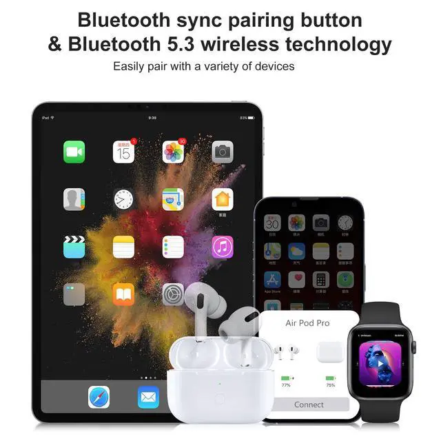 Alt view image 2 of 7 - Wireless Charging Case Compatible with AirPod Pro 1st & 2nd Generation, Air Pod Pro 1st & 2nd Generation Charger Case Replacement with Bluetooth Pairing Sync Button,with Type-C