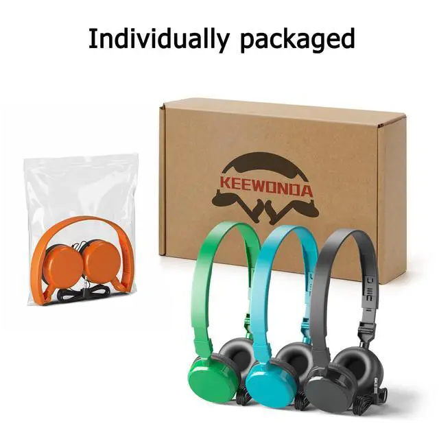 Alt view image 2 of 7 - 8-Pack Bulk Classroom Headphones 85dB Volume Limited 3.5mm Jack School Headsets for Students Adults