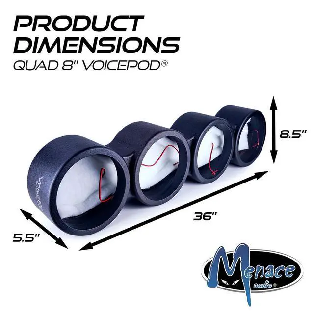 Alt view image 4 of 5 - ® VOICEPOD® Quad (4) 8" Empty Midrange Enclosure
