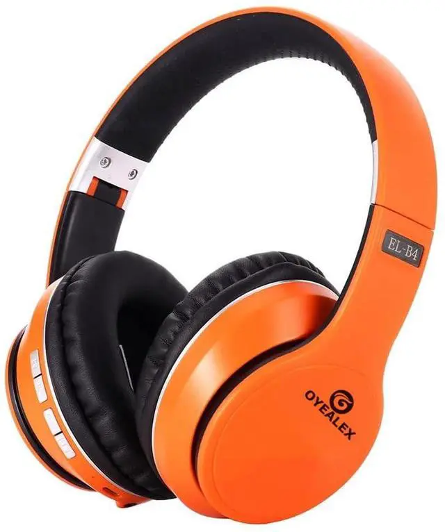 Main image of Active Noise Cancelling Bluetooth Over Ear Headphones, Orange | Wireless with Microphone HiFi Audio Deep Bass for Home Travel Office Man & Women,Comfortable Fit,Rechargeable Long Lasting