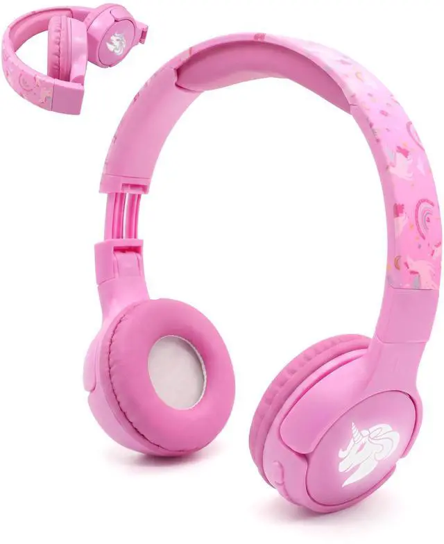 Main image of Kids Safe Wireless Light Up Headphones, Foldable Tangle-Free 3.5mm Jack, Volume Limiting 85/94dB, Over-Ear with Microphone for School/Toddlers/Teens/Boys/Girls/Ipad/Tablet/Kindle/Phones/Travel/Plane