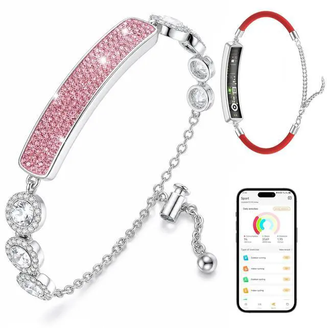 Main image of Smart Bracelet for Women Jewelry Fitness & Activity Trackers with 24/7 Activity Heartbeat, Rhythm & Recovery, Adjustable Screenless Tracker for Women