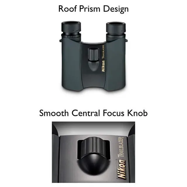 Alt view image 2 of 4 - Trailblazer 10x25 ATB Binoculars, Black, Bundle with a Lens Pen and Lens Cloth