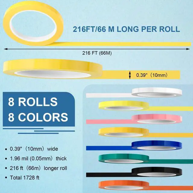 Alt view image 2 of 7 - Colors Autoclave Tape 216 ft/L x 0.4 in/W Instruments Identification Tape Autoclavable 270 Fahrenheit (8)