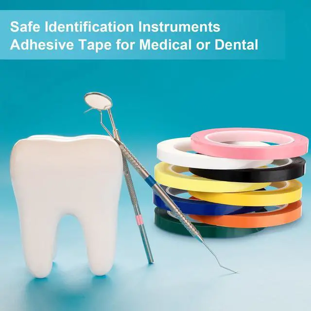 Alt view image 5 of 7 - Colors Autoclave Tape 216 ft/L x 0.4 in/W Instruments Identification Tape Autoclavable 270 Fahrenheit (8)