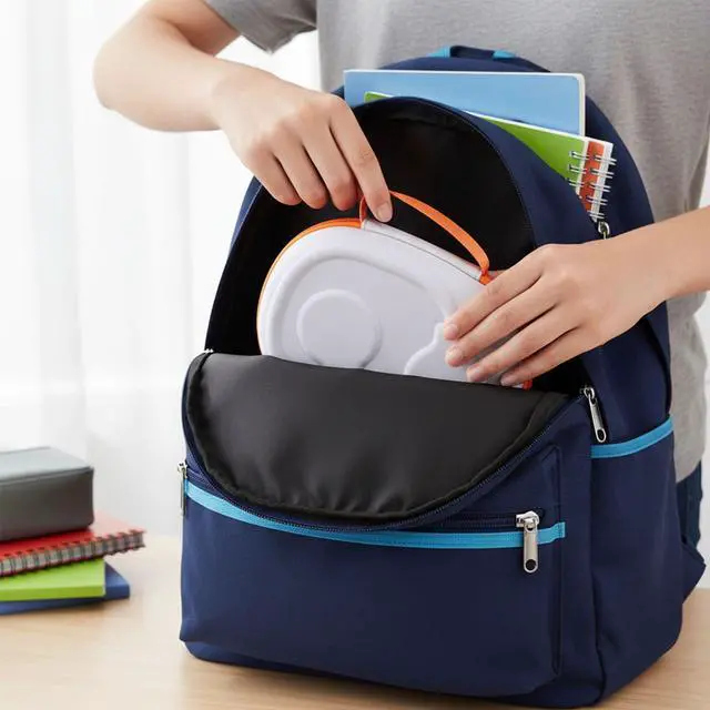 Alt view image 6 of 7 - Headphone Case for JBL Junior 470NC/ JR 470 NC/JR 460 NC/Tune 670NC Kids Headphone (Box Only) (Grey-Orange)