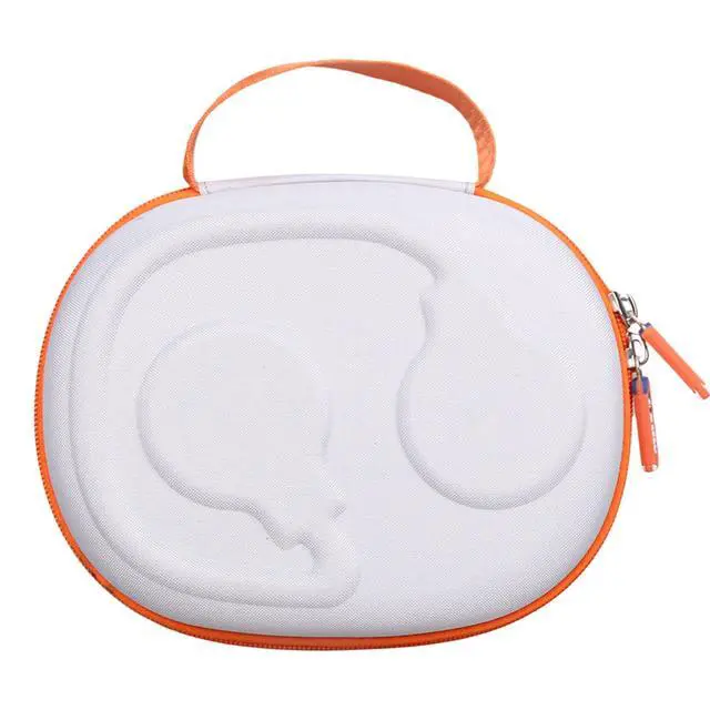 Alt view image 7 of 7 - Headphone Case for JBL Junior 470NC/ JR 470 NC/JR 460 NC/Tune 670NC Kids Headphone (Box Only) (Grey-Orange)