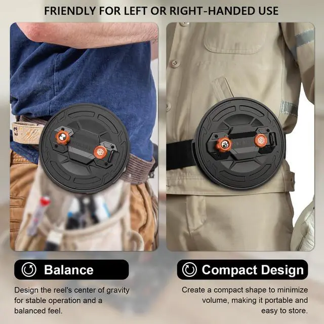 Alt view image 4 of 7 - Aluminum Tie Wire Reel for 12-18 Gauge Wire, Quick Lock | Dual-Sided Rewind Knob for Left- or Right-Handed Use; Smooth Wire Pullout and Retrieval for Jobsite Tying