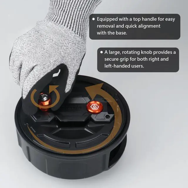 Alt view image 6 of 7 - Aluminum Tie Wire Reel for 12-18 Gauge Wire, Quick Lock | Dual-Sided Rewind Knob for Left- or Right-Handed Use; Smooth Wire Pullout and Retrieval for Jobsite Tying