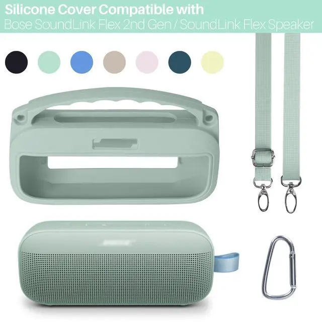 Alt view image 2 of 7 - 2nd Gen Silicone Cover Compatible with Bose SoundLink Flex 2nd Gen/Bose SoundLink Flex Portable Speaker (Alpine Sage Cover)
