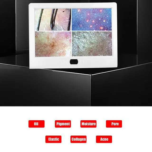 Alt view image 3 of 7 - Scalp Detector, 13inch 50X/200X Lens MultiFunctional Rechargeable Digital Hair Skin Analyzer Microscope Magnifier High Sensitivity Hair Follicle Skin Analyser Tester Machine with 3 Light Modes(US)