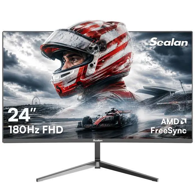 Alt view image 7 of 7 - 24 Inch 180Hz Gaming Monitor, FHD(1920 x1080) | VA Panel with HDR10, FreeSync, 98% sRGB, HDMI and DisplayPort, VESA Wall Mountable for PC, Laptop