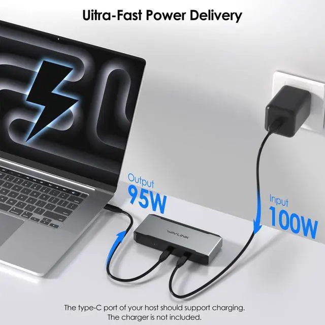 Alt view image 5 of 7 - USB C Docking Station Dual HDMI, 4 Monitor Docking Station with Dual DP, Dual HDMI, 100W PD in, 5G Ethernet Port for Dell/HP/Lenovo etc, Windows Systerm Computer Only - Host USB3.2 Required